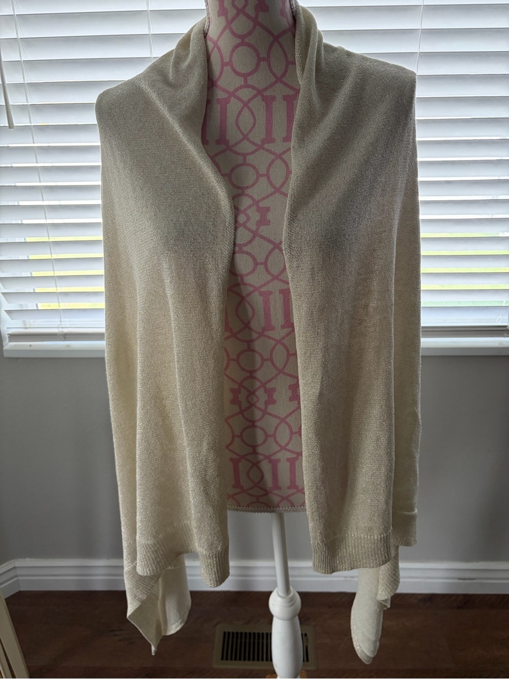 Talbots Light Cream Knit Wrap